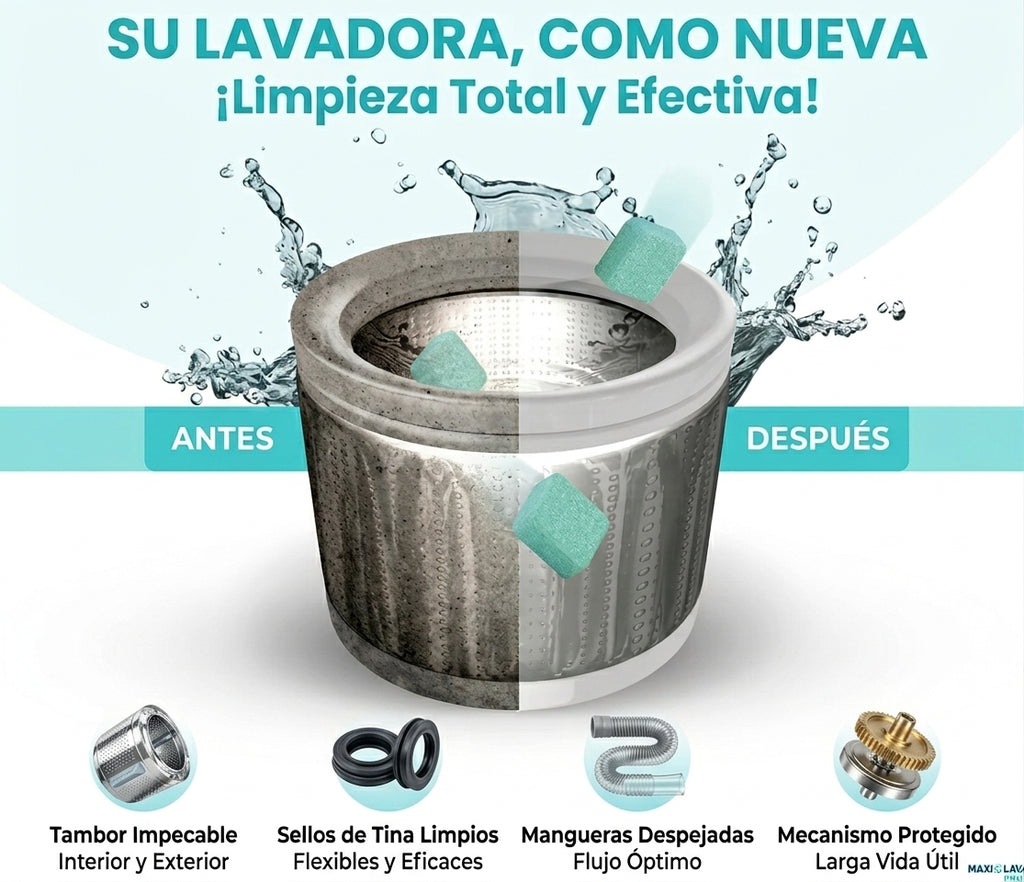 MaxiLava Limpiador de Lavadoras Pro